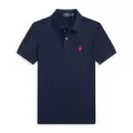 Navy blue red label