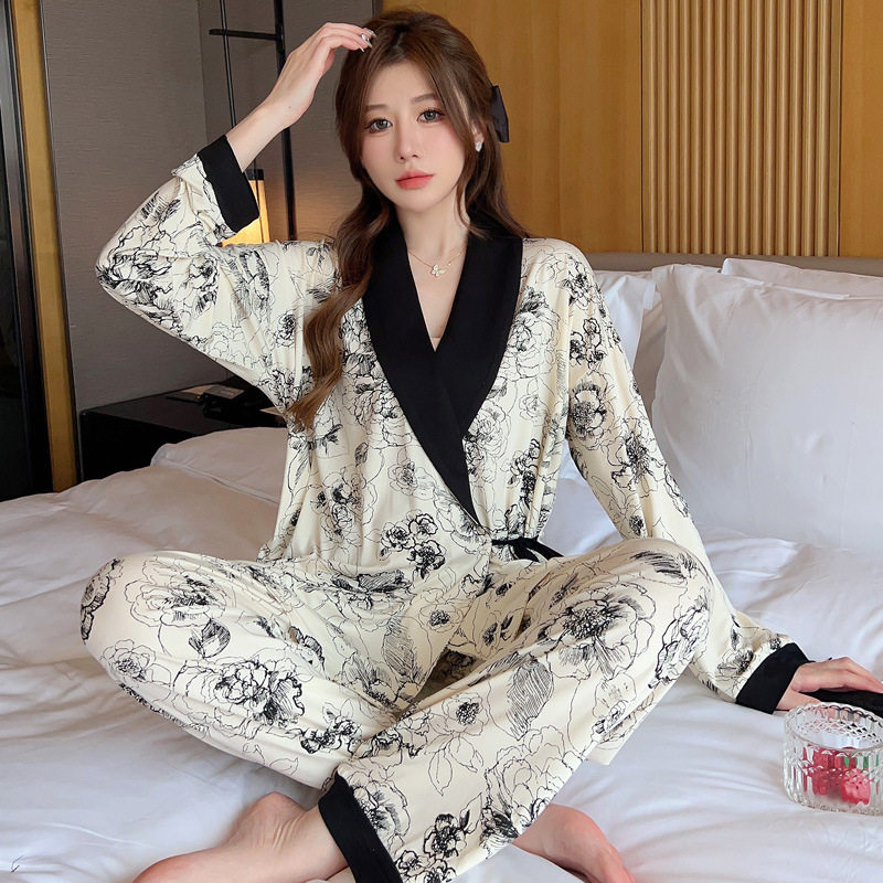 Modal Maternity Postpartum Pajamas Thin Breastfeeding Long Sleeve Suit Maternal Breastfeeding Clothes Home Clothes for Women