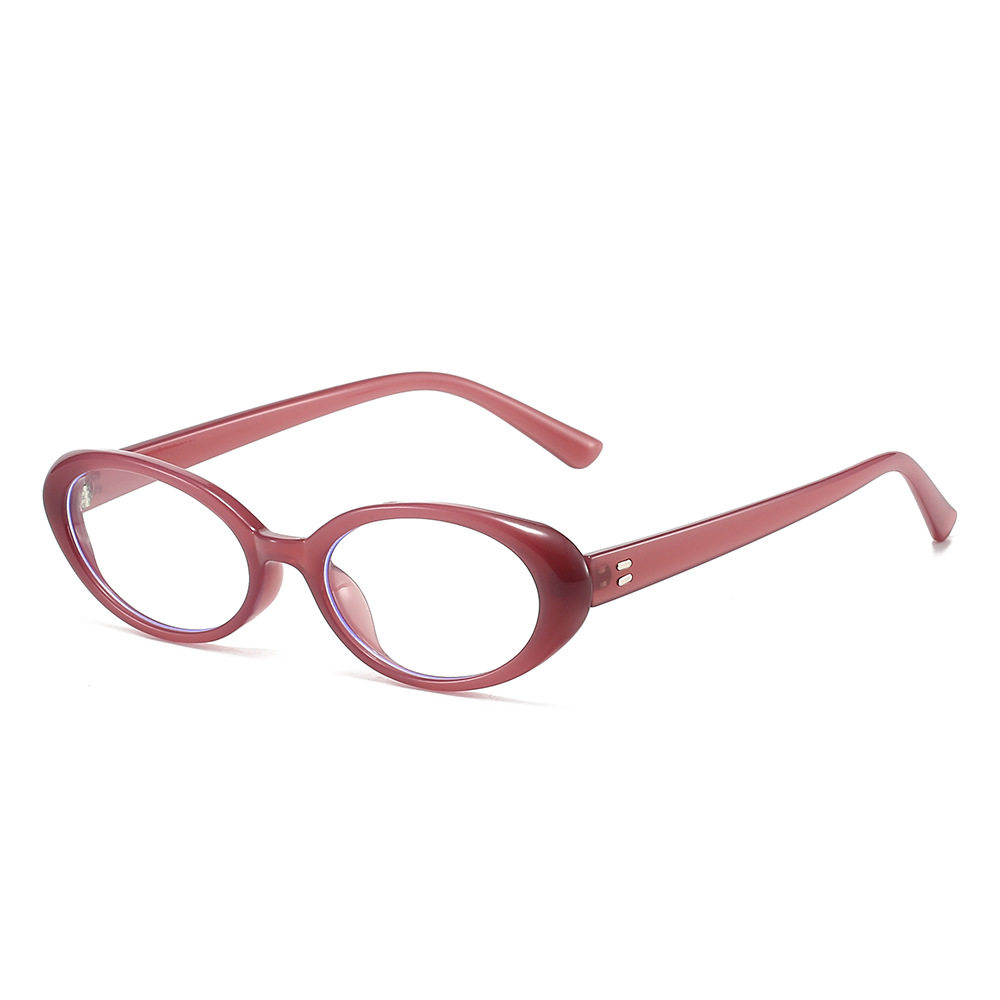 Korean Style Fashionable Anti-Blue Light Flat Glasses Street Style Plain Glasses Frame Versatile Oval Small Frame Cross-Border Trendy Flat Glasses