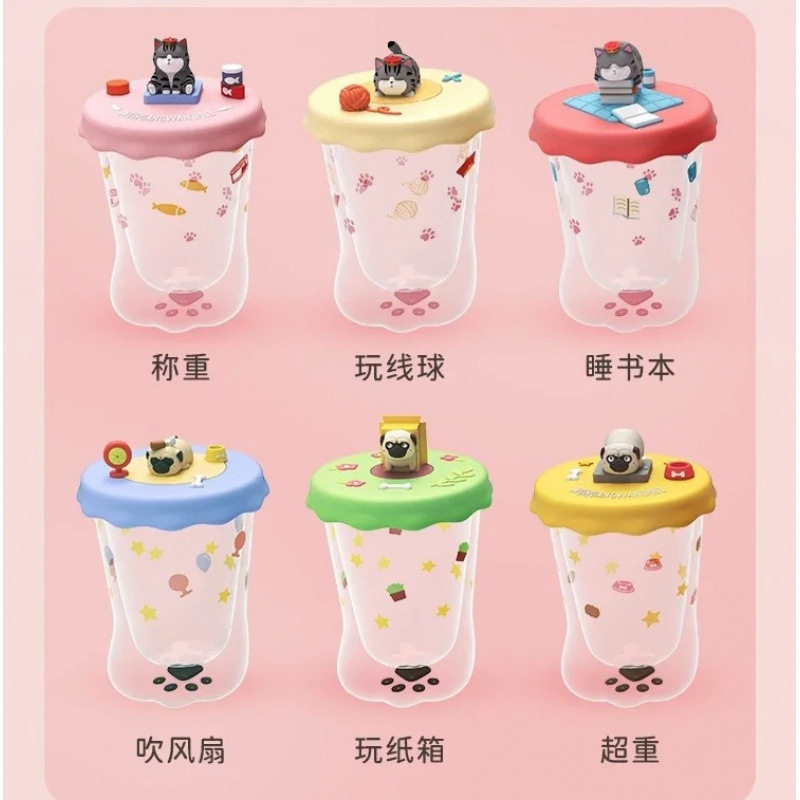 Long live our emperor bazaar black blind box cat claw cup tide play cup creative glass blind box cute cartoon cup