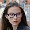 K9171 New Tr90 Plate Leg Mirror Frame Fashion Anti-Blue Light Flat Mirror Nerd Frame Small Frame Glasses Women