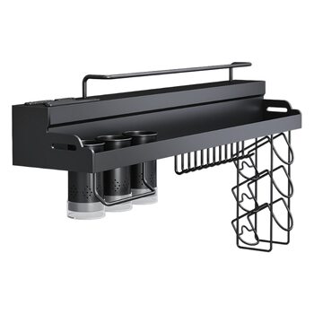 Kitchen wall-mounted punch-free seasoning multi-functional storage rack seasoning storage rack knife chopsticks basket integrated