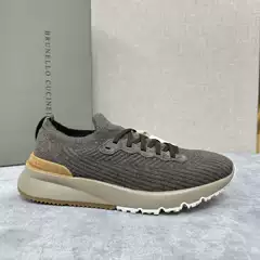 1:1 Original Box Bc Men's Knitted Fabric Breathable Sports Shoes Comfortable and Lightweight Pedal Casual Shoes