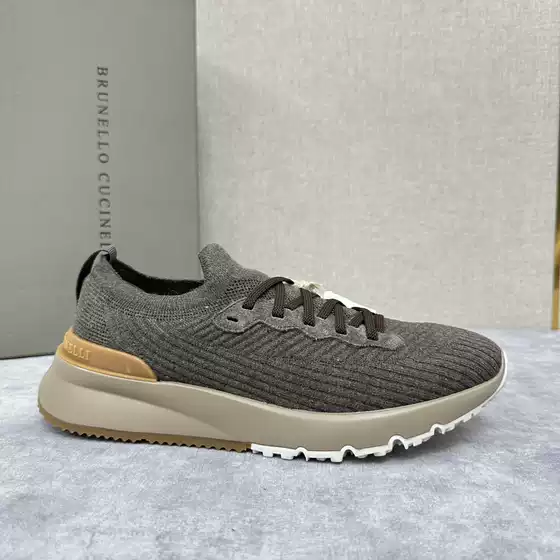 1:1 Original Box Bc Men's Knitted Fabric Breathable Sports Shoes Comfortable and Lightweight Pedal Casual Shoes