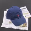 Navy blue red label