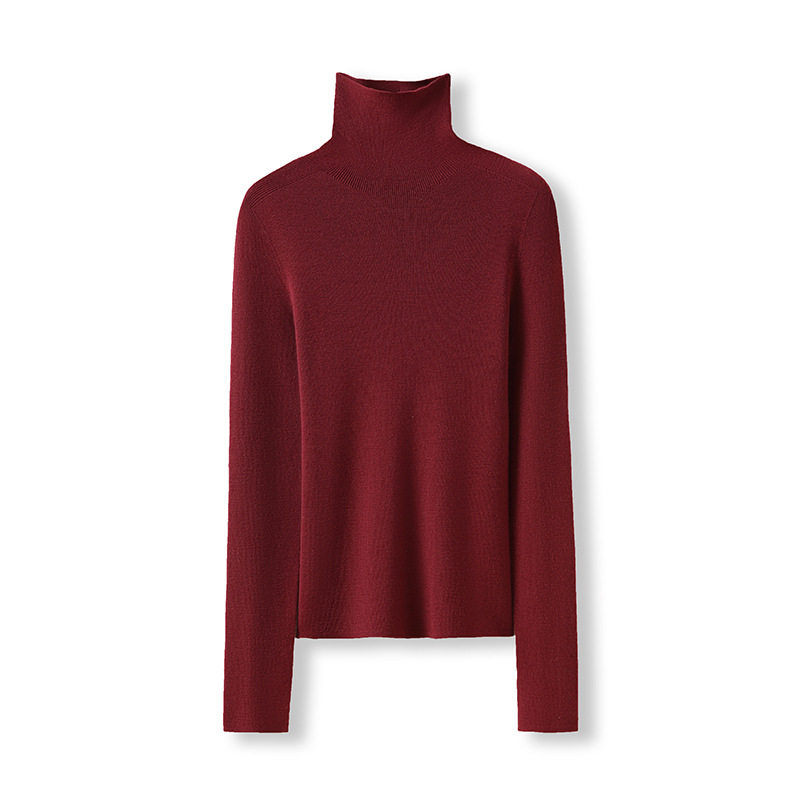 秋冬上新女装岛精无缝机洗美丽诺羊毛衫新澳纱线修身针织衫打底衫