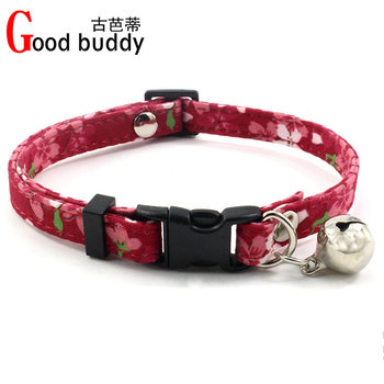 Color Fabric Pet Collar Copper Bell Cat Neck Ring Small Dog Dog Neck Rope Factory Direct Pet Supplies