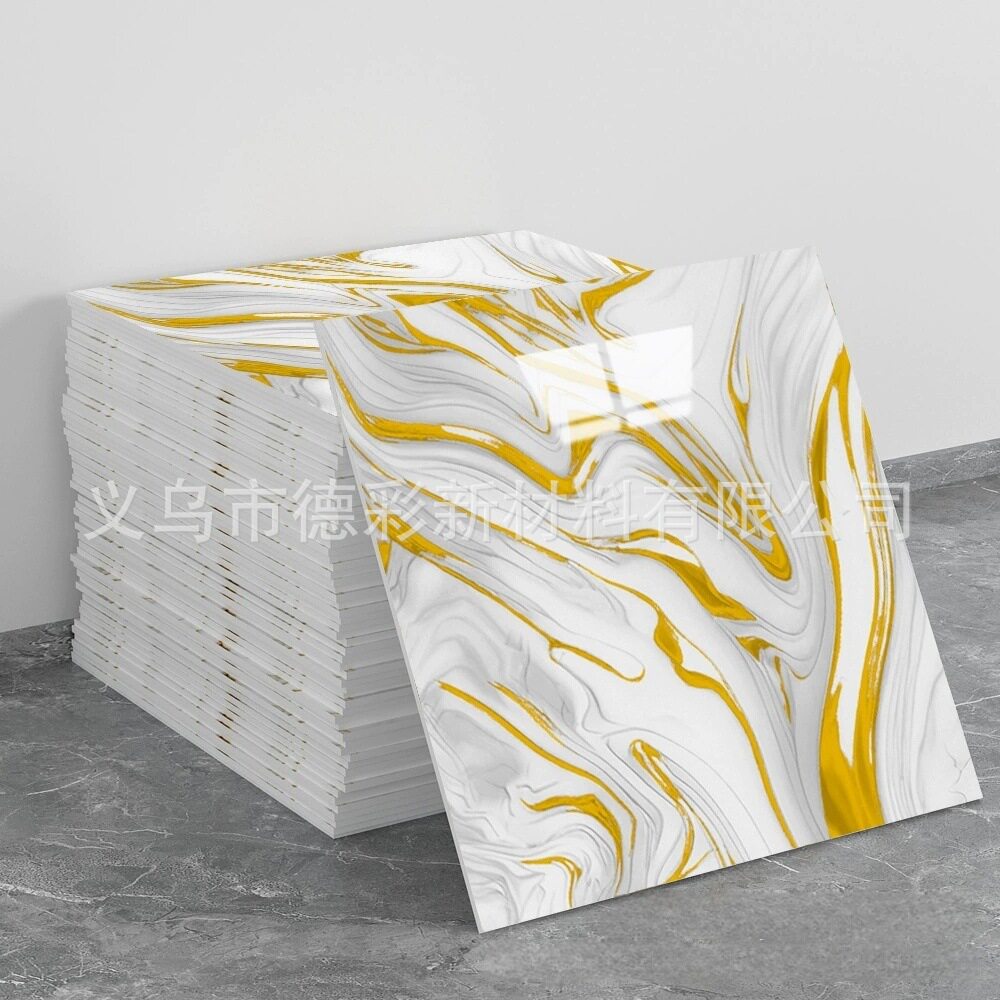 自粘防水仿瓷砖墙贴铝塑板翻新装饰遮丑大理石厨房墙面贴纸卫生间
