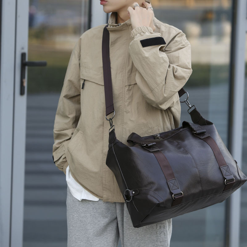 Gym Bag with Wet and Dry Separation, Travel Bag, Men's Handbag, Wear-Resistant, Large Capacity, Business Trip Short-Distance Luggage Bag, Travel Bag