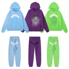 Cross-border fashion autumn and winter sports suit Sp5der 555555 spider web sweater men's and women's same hoodie fashion