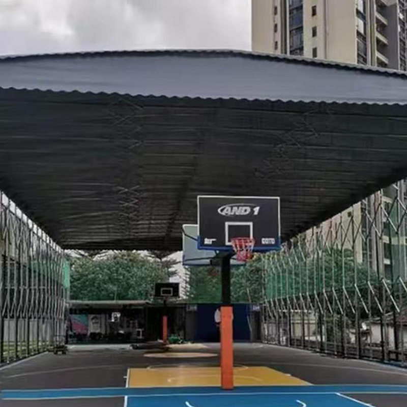 厂家电动推拉雨棚 大型户外伸缩式遮阳活动蓬 电动仓库夜市推拉棚