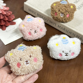 Cute Plush Bear Hair Rope for Women with Ball Hair, Hair Rope That Does Not Hurt Hair, Kidsren's Rubber Band Headband, Hair Tie, Winter