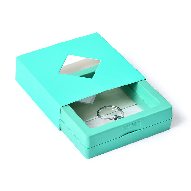 Small commodity suspension packaging box transparent PE film display box jewelry ring bracelet box gift box in stock