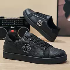 European Station 2025 Autumn New High-End Men's Casual Breathable Simple Leather Shoes Men's Sneakers Men's Shoes