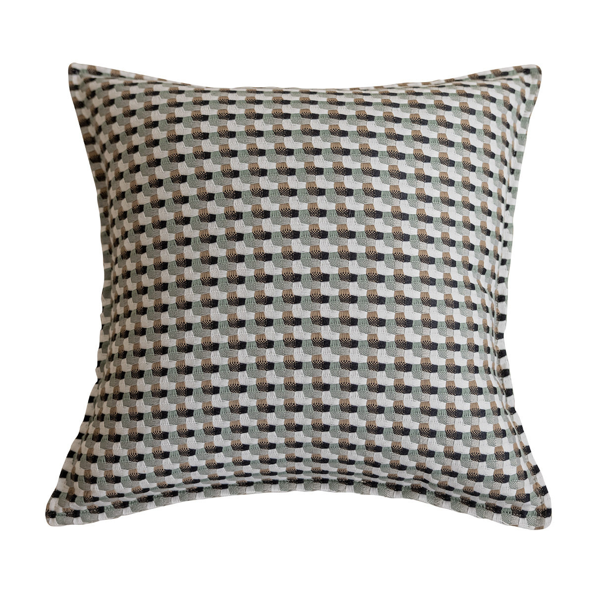 北欧轻奢风雪尼尔高档抹茶绿纯棉编织沙发抱枕客厅靠垫样板间卧室,淘宝优惠券,粉丝福利购,淘宝优惠卷