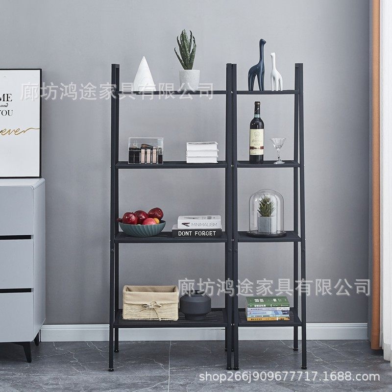 Trapezoidal Storage Rack Bedroom Kitchen Metal Iron Storage Books and Newspaper Flowers Storage Rack Trapezoidal Storage Rack