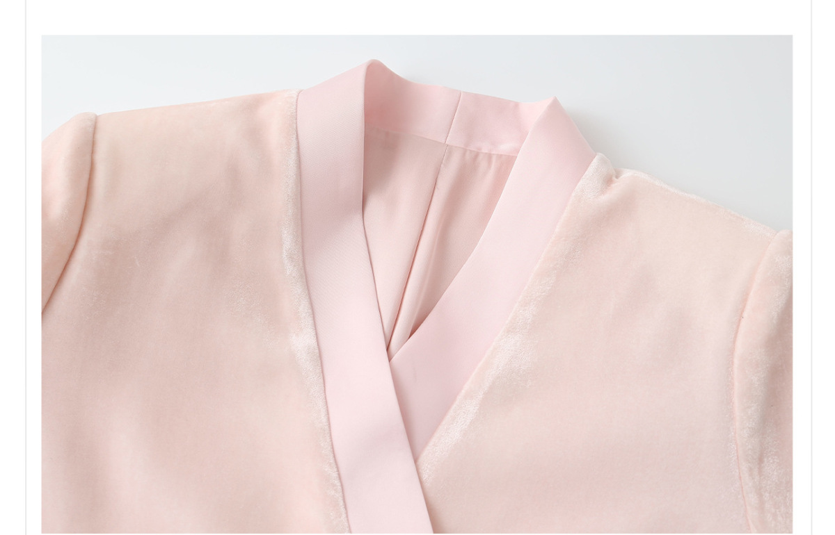 Bộ vest nữ dài tay thắt dây kèm chân váy chữ A dáng dài — Chân váy (giao hàng trong 7 ngày), Chân váy (giao hàng trong ngày), Áo khoác dây buộc (giao hàng trong 7 ngày), Áo khoác dây buộc (giao hàng trong ngày)