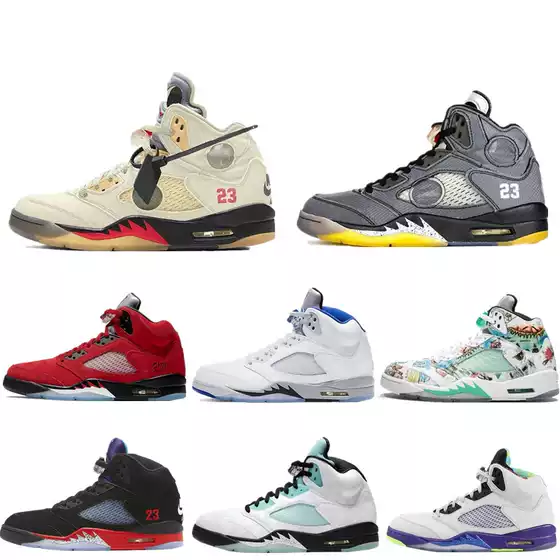 Yutian Factory Export AJ5 Rukawa Maple Red Oreo Guo Allen White Blue Red Purple Mandarin Duck Men's and Women's Basketball Shoes
