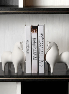 唐马摆件招财客厅陶瓷工艺品马到成功公室玄关酒柜书挡桌面装饰