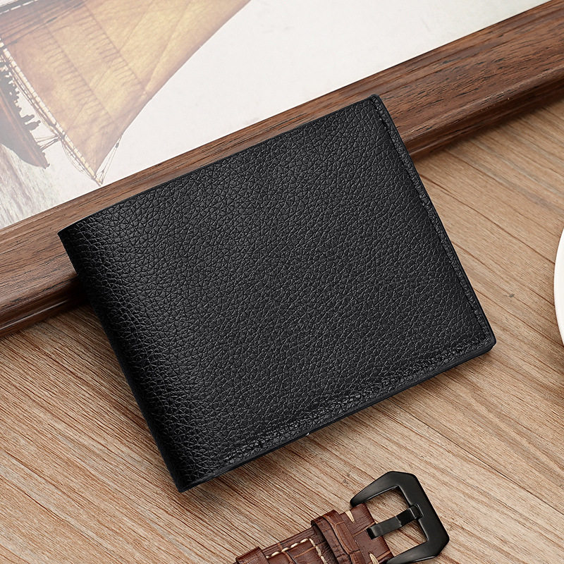 Cross-Border Dropshipping Best-Selling Men's Short Soft Leather Wallet Pu Leather Male Youth Student Wallet Cross-Border Wallet