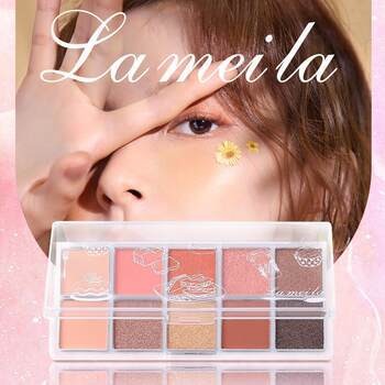 Lameila 10-Color Eye Shadow, Ten-Color Candy-Color Eye Shadow Palette, Eye Shadow Set, Pearlescent Matte, Not Easy to Last for a Long Time