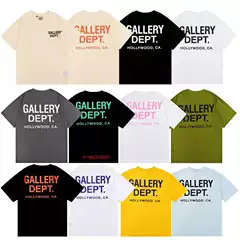 Foreign Trade American-Style Trendy Brand Gallery Dep Basic Letter Classic Logo Slogan Short-Sleeve Unisex T-Shirt