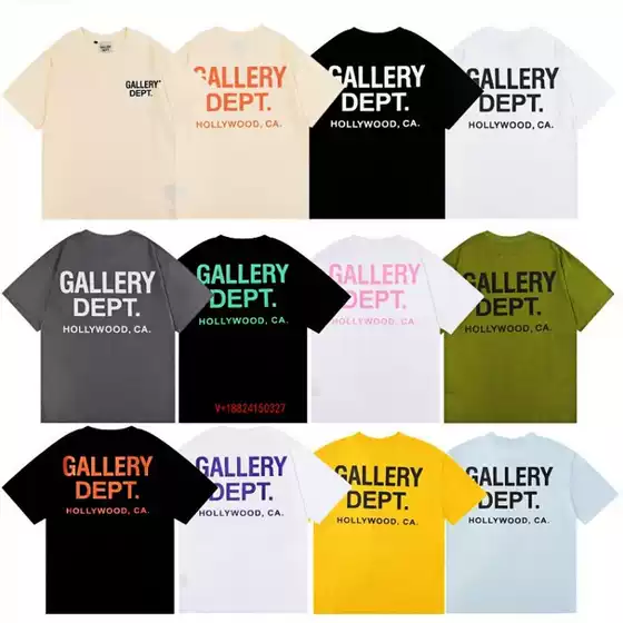 Foreign Trade American-Style Trendy Brand Gallery Dep Basic Letter Classic Logo Slogan Short-Sleeve Unisex T-Shirt