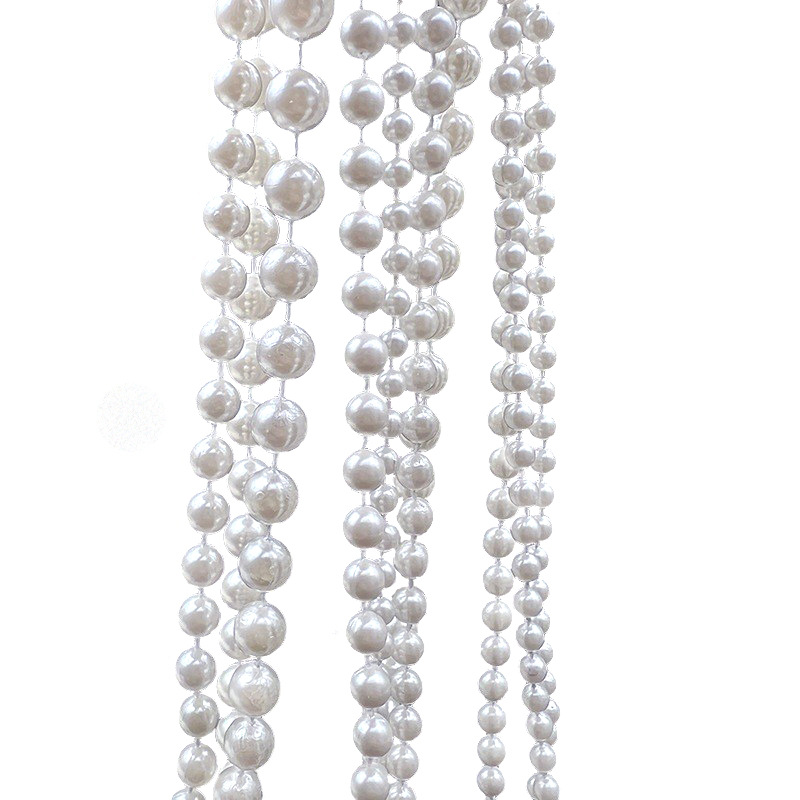 婚庆珍珠串珠链 ABS仿珍珠珠串婚礼装饰行云流水挂饰线连珠链批发