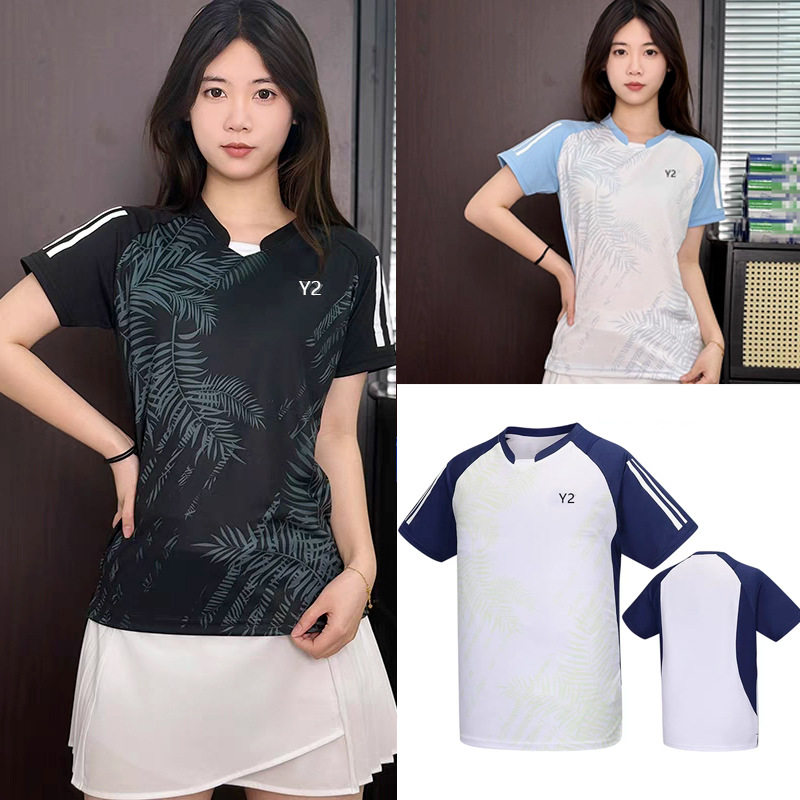 เสื้อผ้าแบดมินตันรุ่นใหม่ แจ็กเก็ตสำหรับผู้ชายและผู้หญิง แห้งเร็ว ชุดแข่งขัน ชุดเทนนิสสำหรับเด็กและนักเรียน ซื้อรวมกลุ่ม ฤดูร้อน 23074