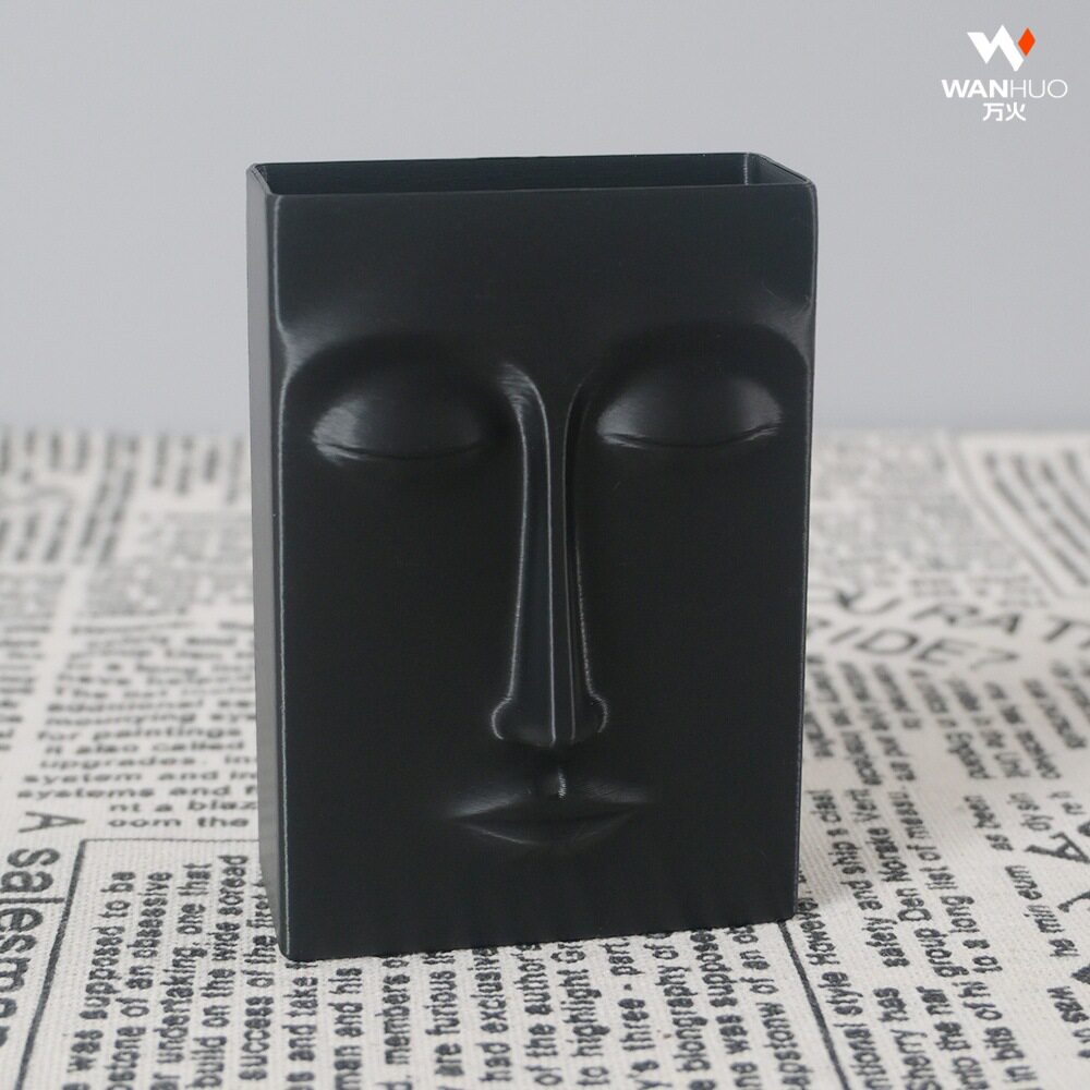 高级感艺术人脸花瓶软装家居装饰品摆件跨境热销3D打印笔筒摆件