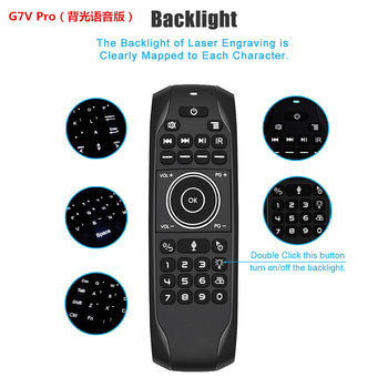 G7V PRO Voice Wireless Flying Squirrel & Keyboard USB2.4G Remote Control LED Backlight Infrared Learning