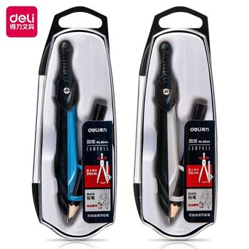 Deli 8644 Metal Pencil Compass Student Junior High School Student Multi-Functional Mechanical Drawing Compass Ruler Cute and Fashionable