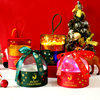 2025 New Gold-Stamped Semi-Circular Transparent Christmas Apple Hug Bucket Christmas Gift Box Christmas Apple Box