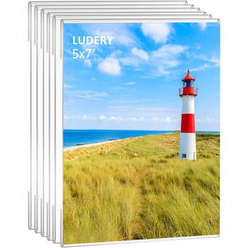 Acrylic Photo Frame Transparent Frameless Floating Hanging Photo Frame for Home School Office