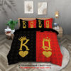 Crown Letter Cross-Border Three-Piece Couple Quilt Cover Valentine's Day Bedding Set Amazon Temu Export