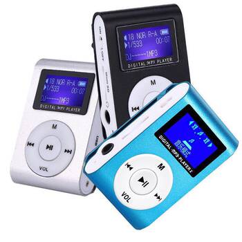 Factory Direct Sales Metal Screen Clip Card Mp3 Mini Mp3 Player Sports Mp3 Creative Gifts