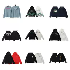 Cross-border Foreign Trade pa Angel Classic Letter Embroidery High Street Tide Brand Loose Men and Women Couple Hoodie Hoodie