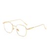 New Fashion Color-Changing Myopia Glasses Men's Large Frame Metal Frame Cream Anti-Blue Glasses Women's Cyber Celebrity Glasses Frame