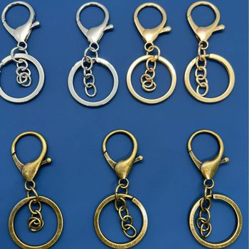 Wholesale In-Stock Lobster Clasp Three-Piece Set Four-Section Chain DIY Hardware Metal Chain Keychain Doll Pendant Accessories