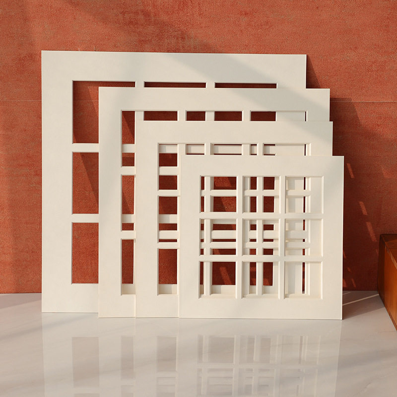 Logo Custom Photo Frame Accessories Machine Off-White Hollow Full Sheet Cardboard Simple Creative Picture Frame