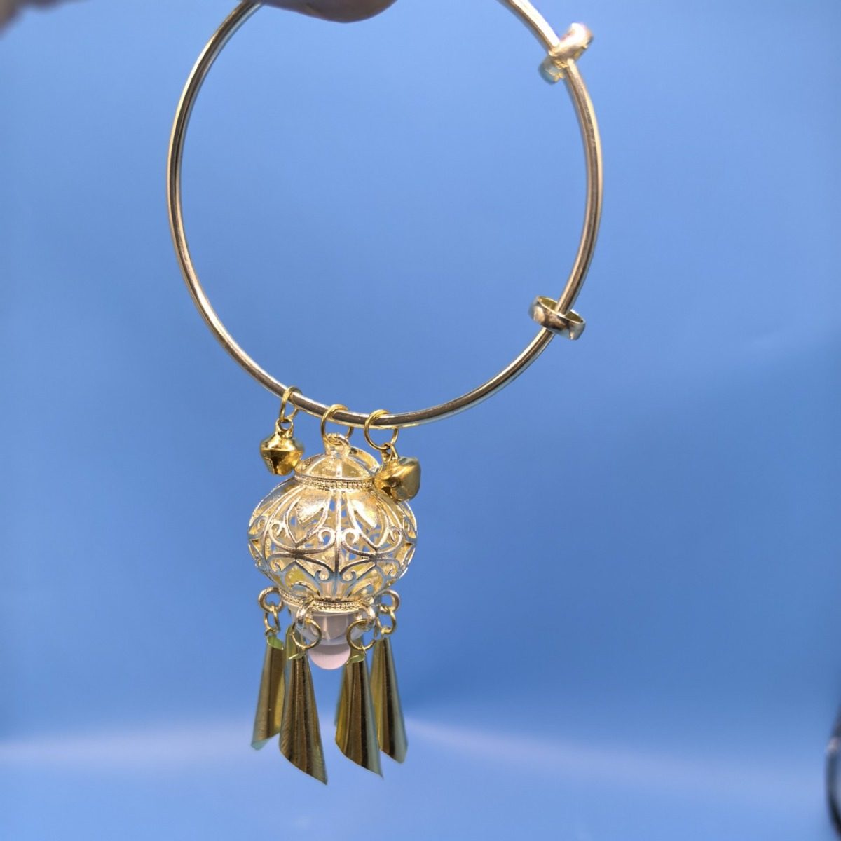 Mid-Autumn Festival Luminous Bracelet Girl's Antique Palace Bell Jewelry Alloy Hanfu Bracelet High-end Bracelet Stall