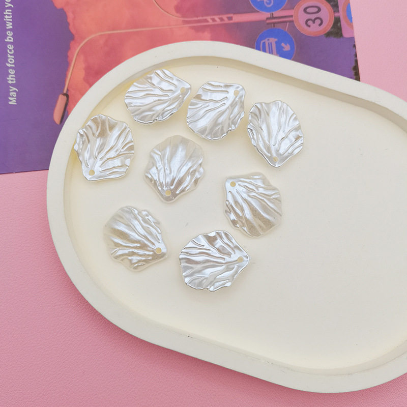 ABS仿珍珠贝壳花瓣发簪饰品配件手工diy装饰工艺礼品贝叶配饰批发