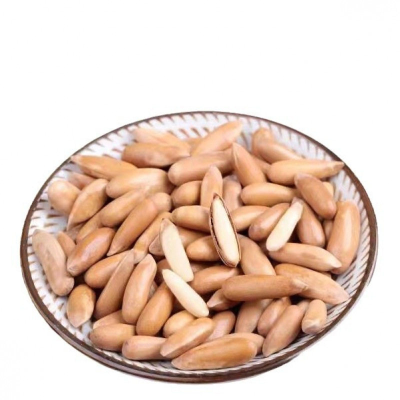 2024 Afghan Small Bag 500g Large Nuts Roasted Seeds Pine Nuts New Hand-Peeled Brazilian Pine Nuts Wholesale