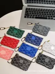 Trendy Brand Goyard Wallet Printed Short Folding Card Bag Imitation Leather Card Holder Card Holder Coin Purse Men's and Women's Bag