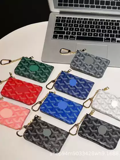 Trendy Brand Goyard Wallet Printed Short Folding Card Bag Imitation Leather Card Holder Card Holder Coin Purse Men's and Women's Bag