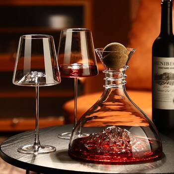 Red Wine Glass suit Household Glass Large Belly Wine Goblet High-end Light Luxury Decanter European Style Wine Utensils