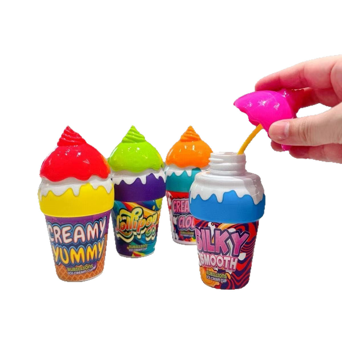 Douyin Children's Non-Sprinkling Ice Cream Bubble Bottle Cute Bubble Water Baby Outdoor Bubble Student Toys Wholesale