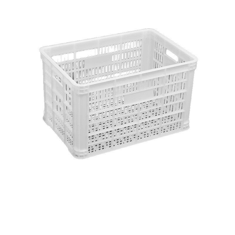White Plastic Thickened Turnover Rectangular Large Clothing Basket Vegetable and Fruit Storage Basket Storage Basket