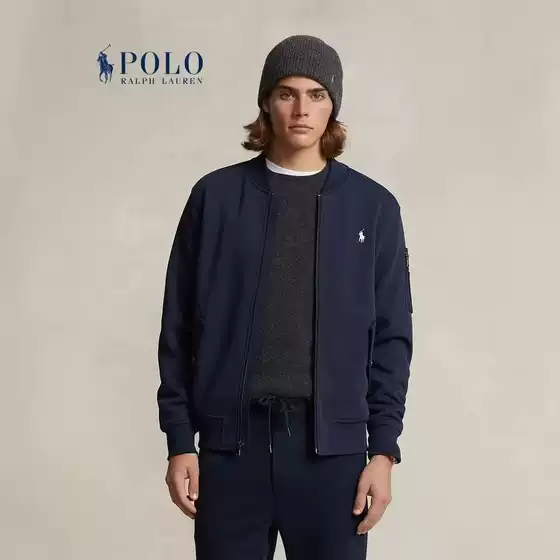 Cross-Border Rl Ralph Lauren Men's Clothing with Qr Code, Classic Flight Jacket Rl18545, Casual Jacket