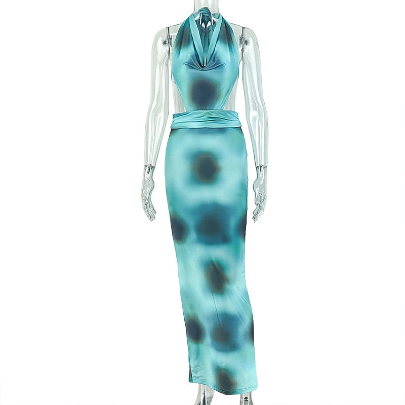 Bodycon Halter Dress V Neck Backless Fashionable Design Elegant Evening Wear Wholesale Available
